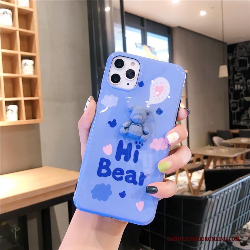 iPhone 11 Pro Max Hoesje Anti-fall Roze Lovers Persoonlijk Beren Hoes All Inclusive