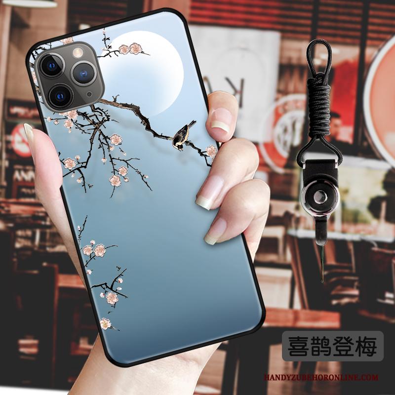 iPhone 11 Pro Max Hoesje Scheppend Reliëf Bescherming Anti-fall Chinese Stijl Trend