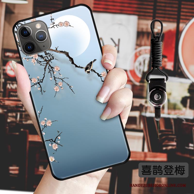 iPhone 11 Pro Max Hoesje Scheppend Reliëf Bescherming Anti-fall Chinese Stijl Trend