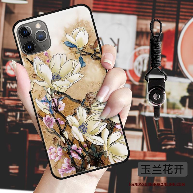 iPhone 11 Pro Max Hoesje Scheppend Reliëf Bescherming Anti-fall Chinese Stijl Trend