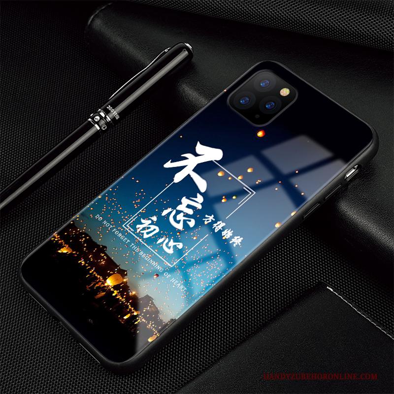 iPhone 11 Pro Max Hoesje Telefoon Bescherming Landschap Glas High End Trendy Merk Anti-fall