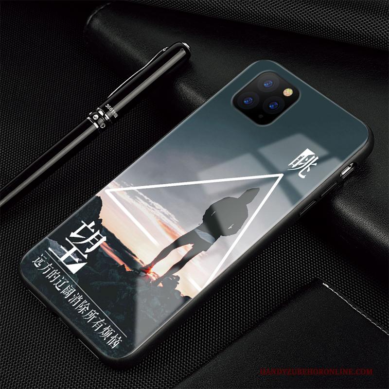 iPhone 11 Pro Max Hoesje Telefoon Bescherming Landschap Glas High End Trendy Merk Anti-fall