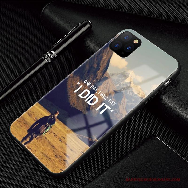 iPhone 11 Pro Max Hoesje Telefoon Bescherming Landschap Glas High End Trendy Merk Anti-fall