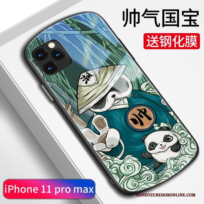 iPhone 11 Pro Max Hoesje Telefoon Nieuw All Inclusive Blauw Siliconen Anti-fall Glas