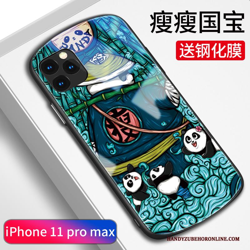 iPhone 11 Pro Max Hoesje Telefoon Nieuw All Inclusive Blauw Siliconen Anti-fall Glas