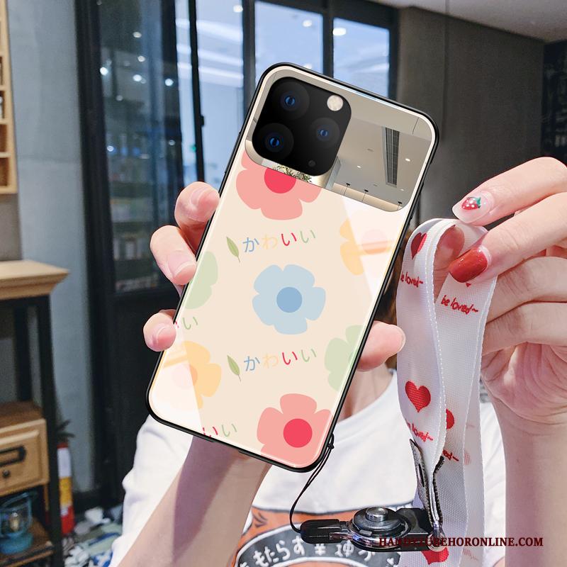 iPhone 11 Pro Max Hoesje Telefoon Roze Trend Bloemen Persoonlijk Bescherming Dun