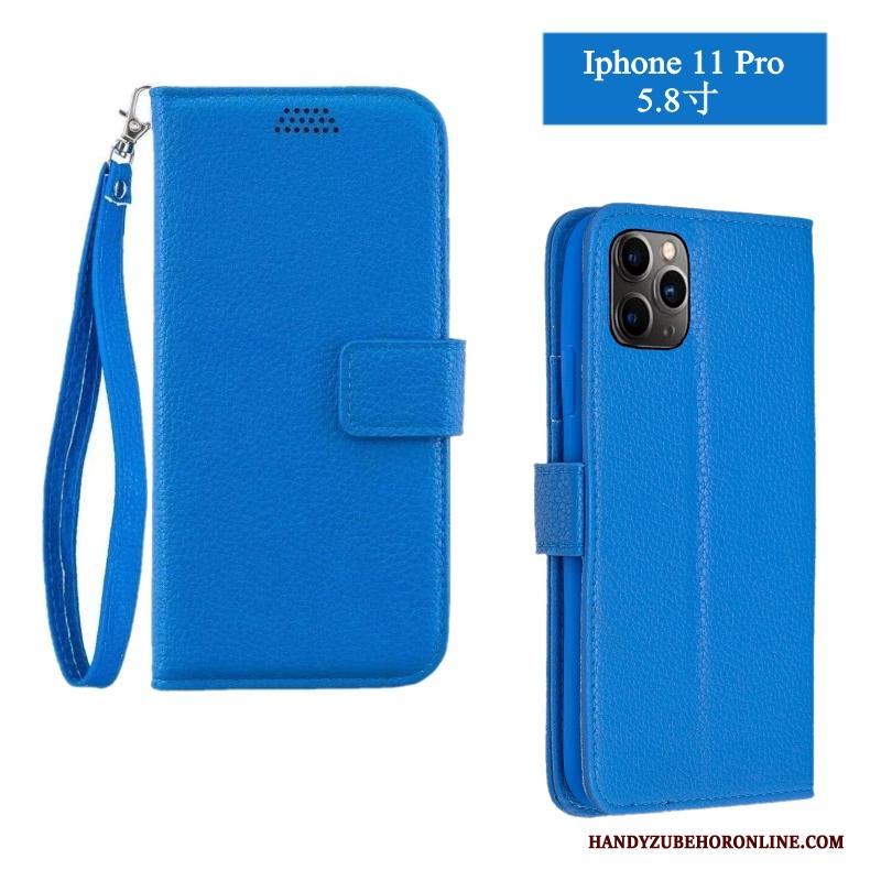 iPhone 11 Pro Max Leren Etui All Inclusive Folio Hoesje Telefoon Anti-fall Bescherming