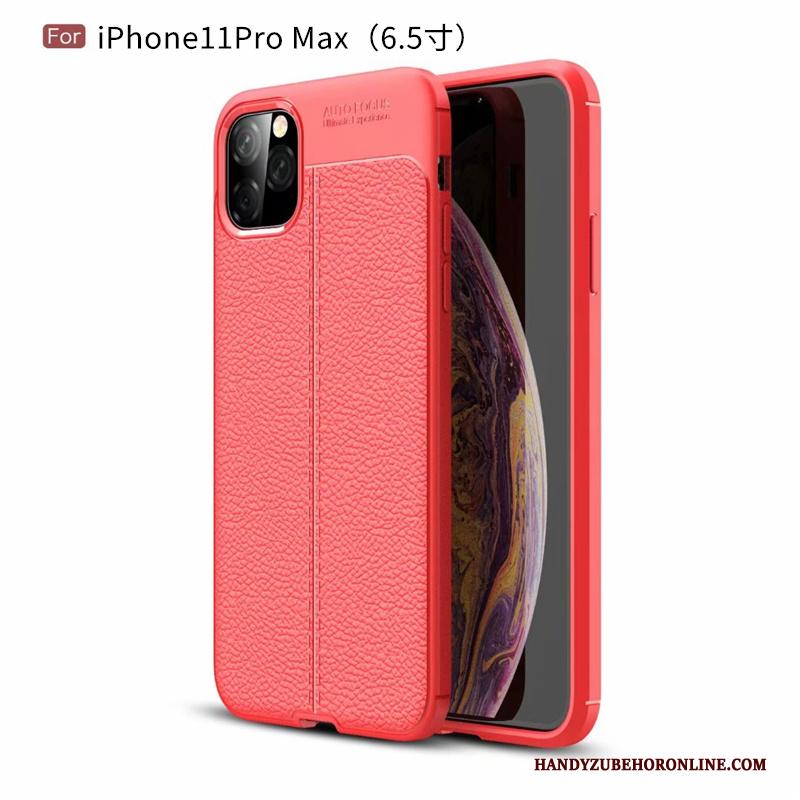 iPhone 11 Pro Max Patroon Hoes Bescherming Hoesje Telefoon Blauw Leer All Inclusive