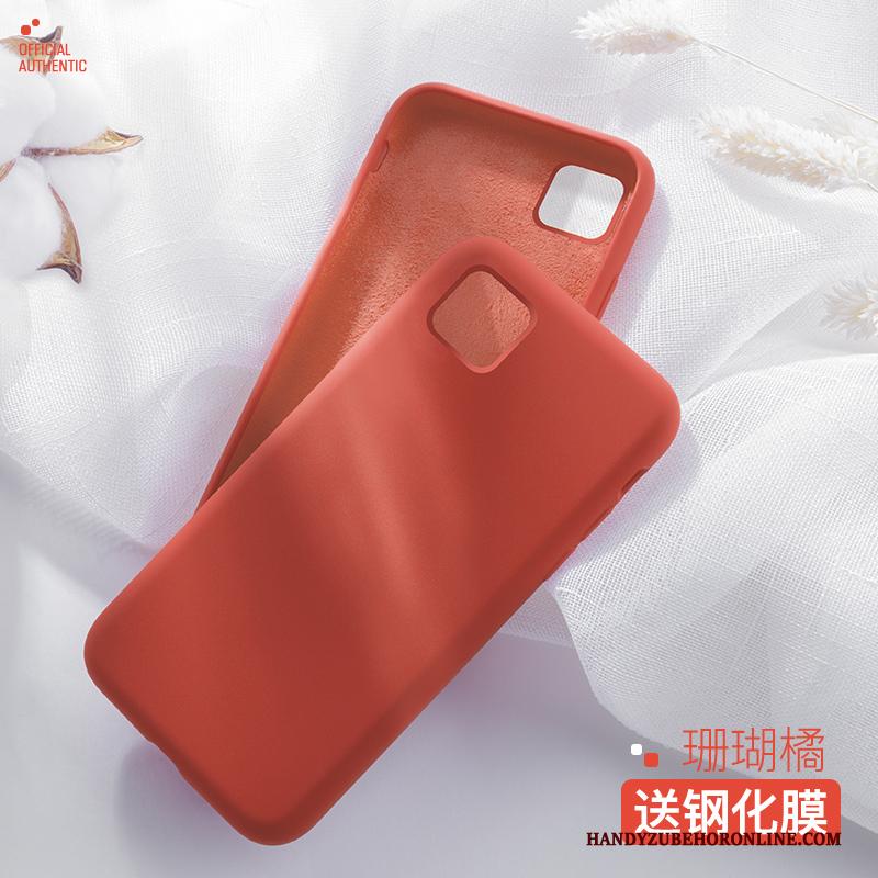 iPhone 11 Pro Nieuw Net Red Eenvoudige All Inclusive Hoesje Telefoon Siliconen Rood