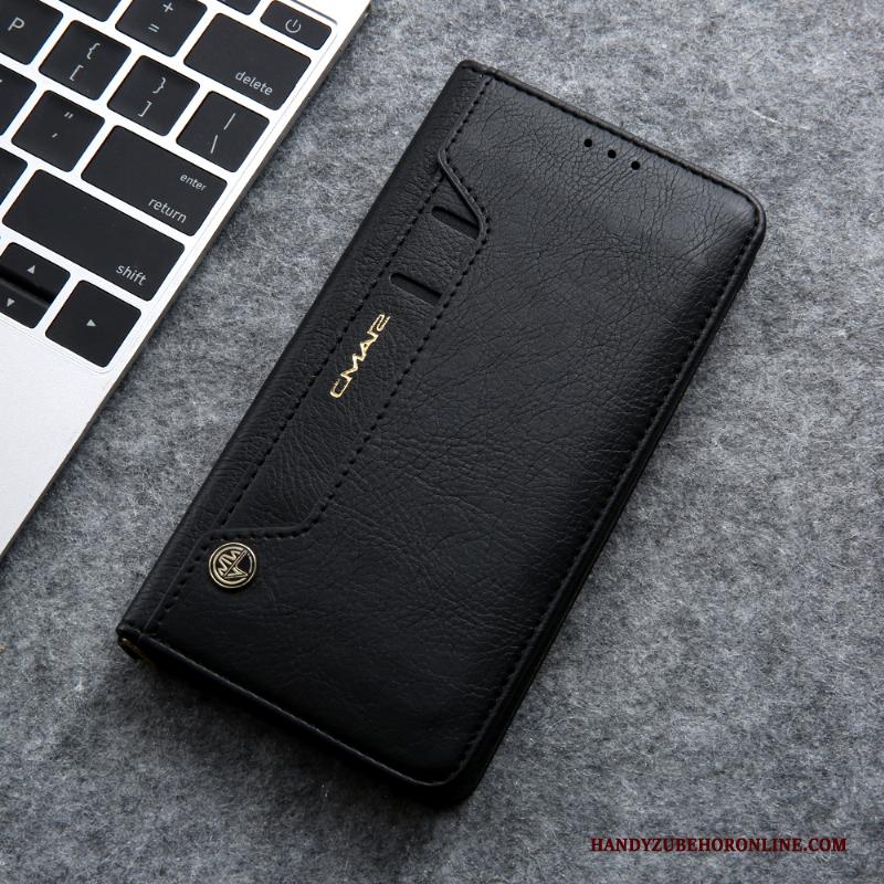 iPhone 11 Pro Portemonnee Leren Etui Bedrijf Rood Hoesje Telefoon Anti-fall Folio