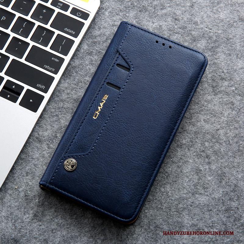 iPhone 11 Pro Portemonnee Leren Etui Bedrijf Rood Hoesje Telefoon Anti-fall Folio