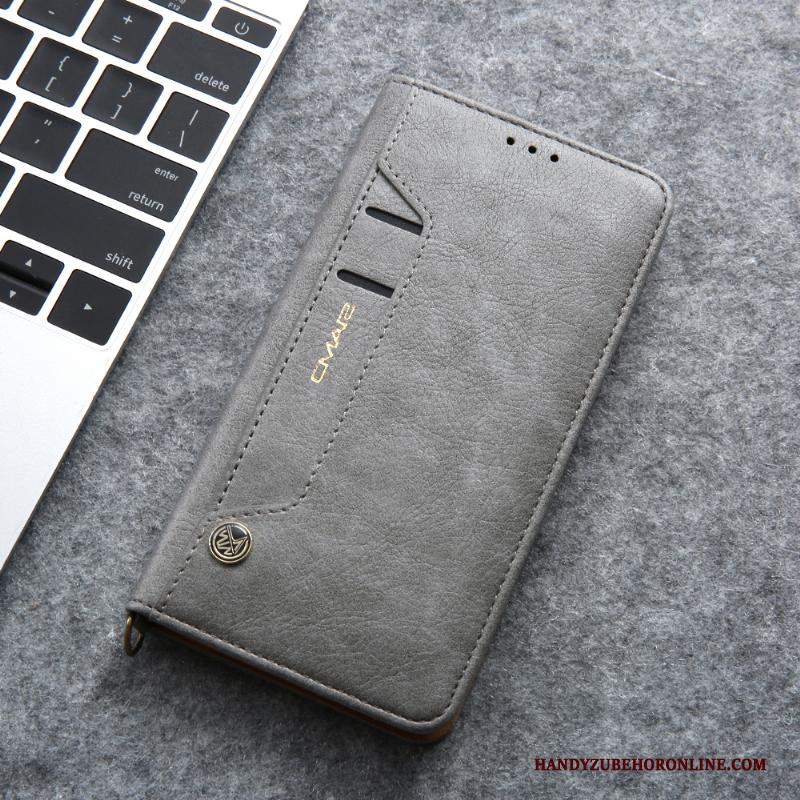 iPhone 11 Pro Portemonnee Leren Etui Bedrijf Rood Hoesje Telefoon Anti-fall Folio