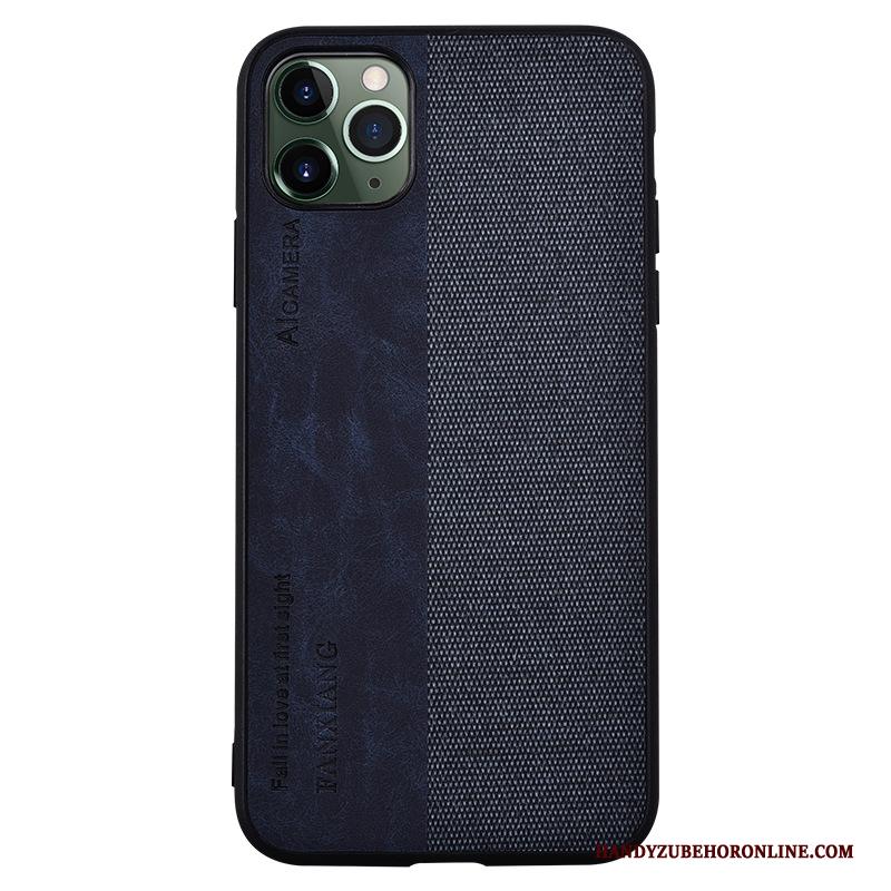 iPhone 11 Pro Siliconen Leren Etui Anti-fall Hoesje Telefoon Bescherming Trendy Merk Dun