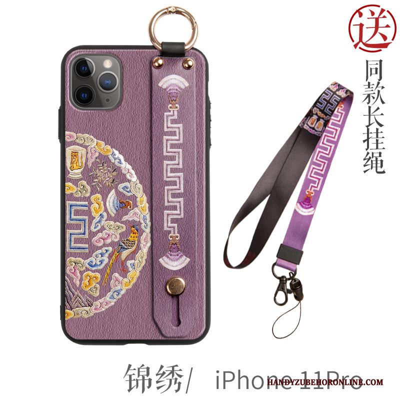 iPhone 11 Pro Siliconen Roze Nieuw Dun Chinese Stijl Hoesje Hard