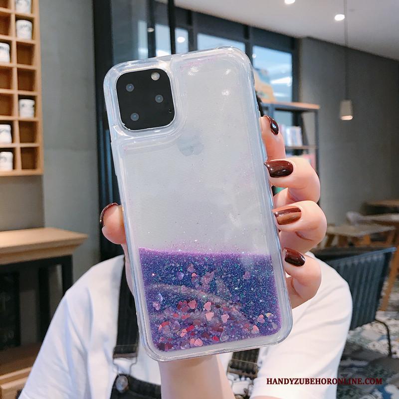 iPhone 11 Pro Siliconen Trendy Merk Drijfzand Roze Lovers Spotprent Hoesje Telefoon