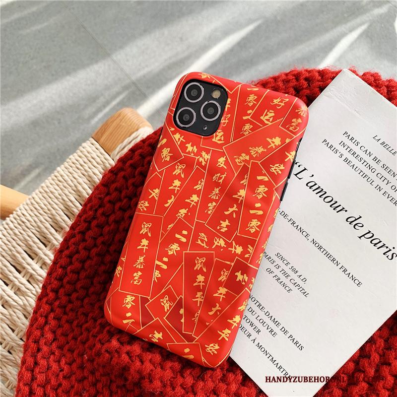 iPhone 11 Pro Zacht Persoonlijk All Inclusive Scheppend Rood Hoesje Chinese Stijl