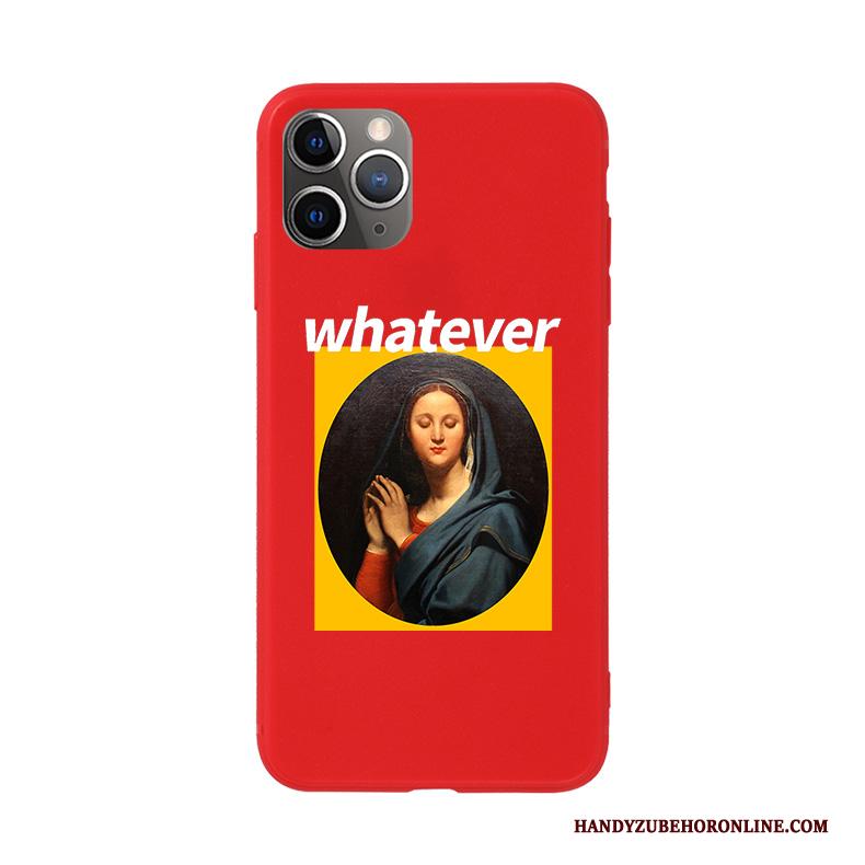 iPhone 11 Pro Zacht Wind Grappig Lovers Zwart Olieverfschilderij Hoesje Telefoon