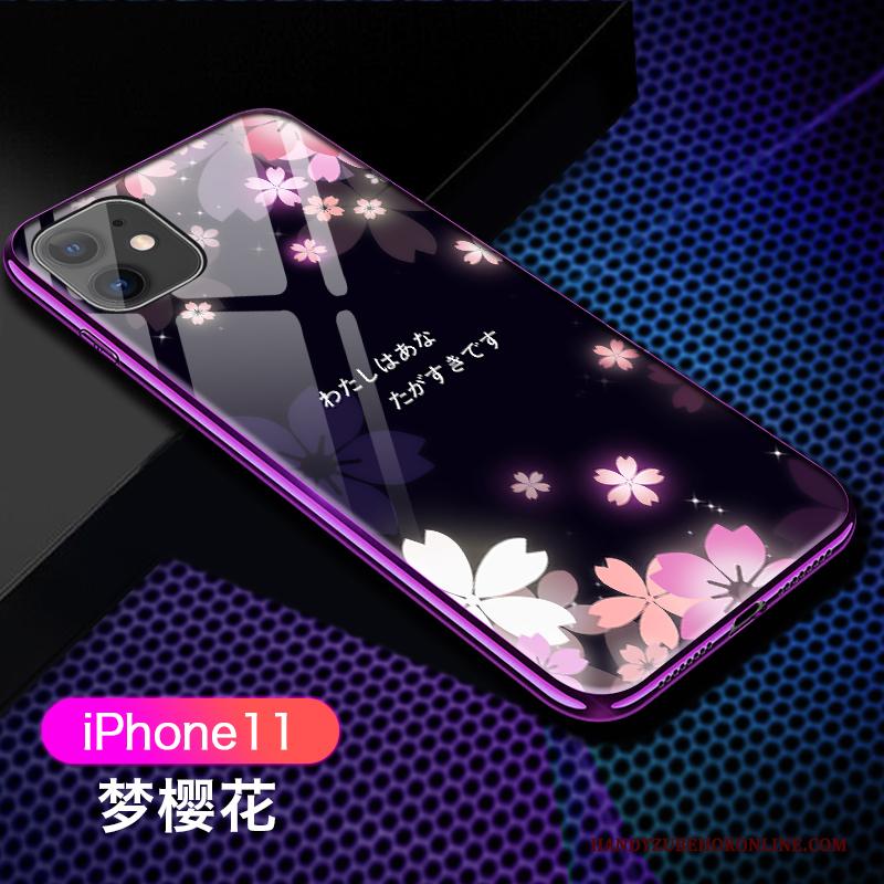 iPhone 11 Purper High End Hoesje Telefoon Doorzichtig Siliconen Plating Dun