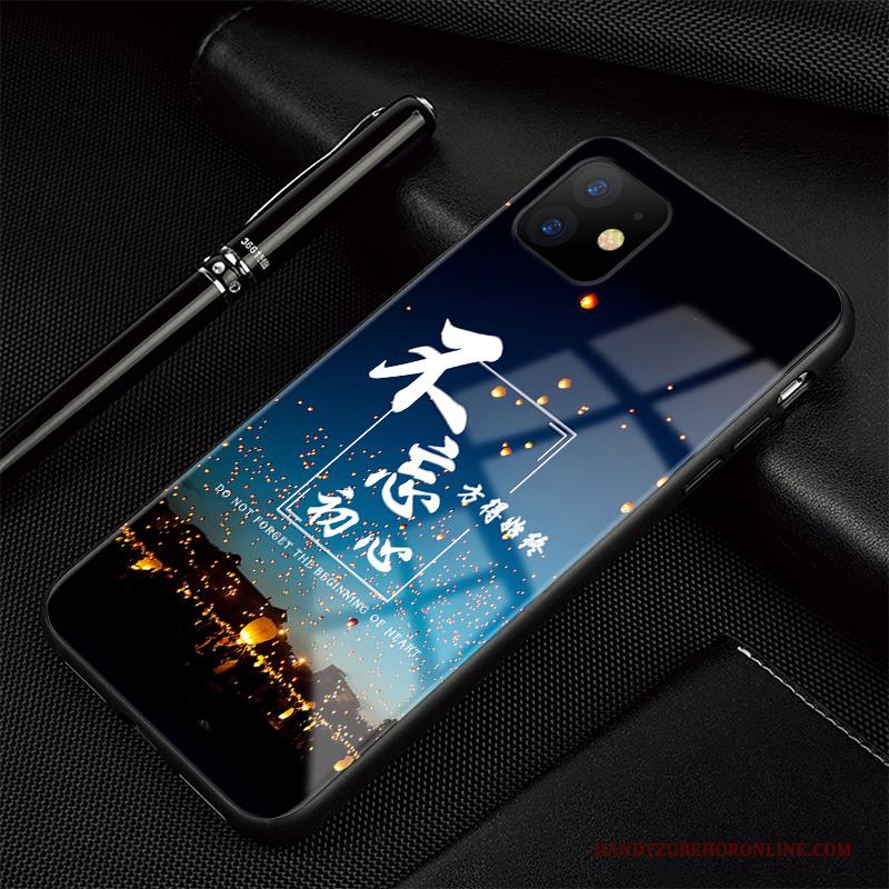 iPhone 11 Scheppend All Inclusive Siliconen Landschap Hoesje Telefoon Glas Trendy Merk