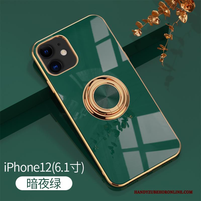 iPhone 12 Groen All Inclusive Milieubescherming Magnetisch Auto Hoesje Telefoon Anti-fall