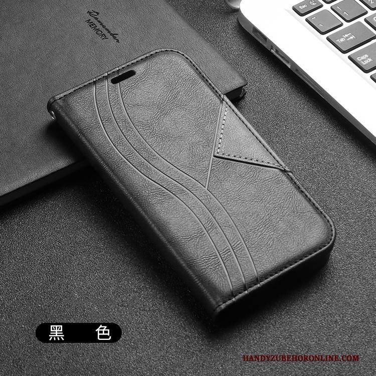 iPhone 12 Hoesje Zwart Persoonlijk Folio Leren Etui Trendy Merk Net Red Siliconen