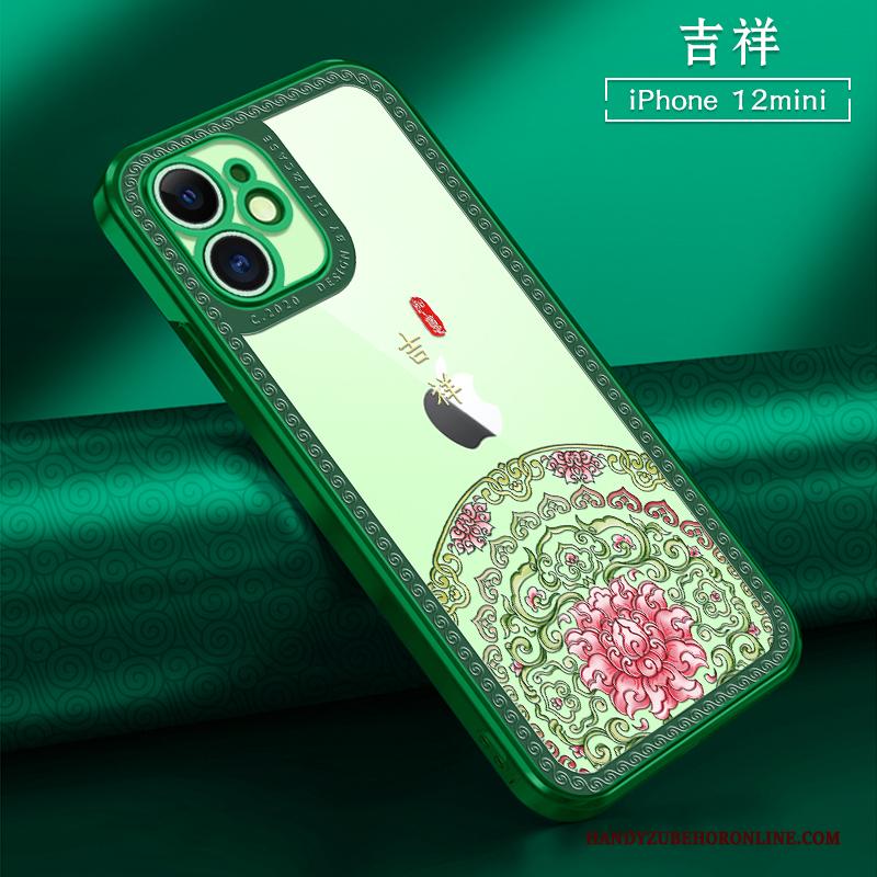 iPhone 12 Mini All Inclusive Hoesje Telefoon Chinese Stijl Anti-fall Nieuw Mini Doorzichtig