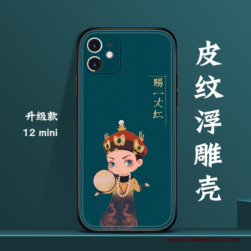iPhone 12 Mini Hoesje All Inclusive Mooie Persoonlijk Scheppend Blauw Net Red Chinese Stijl