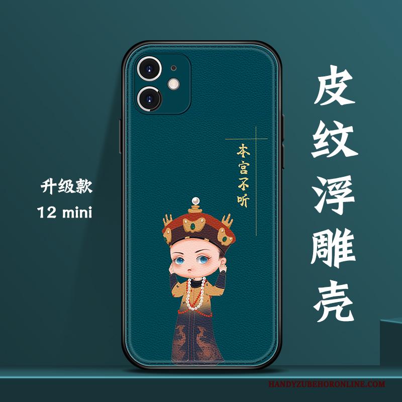 iPhone 12 Mini Hoesje All Inclusive Mooie Persoonlijk Scheppend Blauw Net Red Chinese Stijl