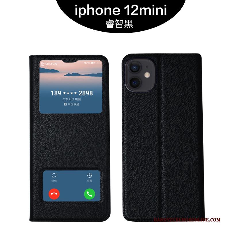 iPhone 12 Mini Kwaliteit Hoesje Echt Leer Bedrijf Telefoon Luxe High End