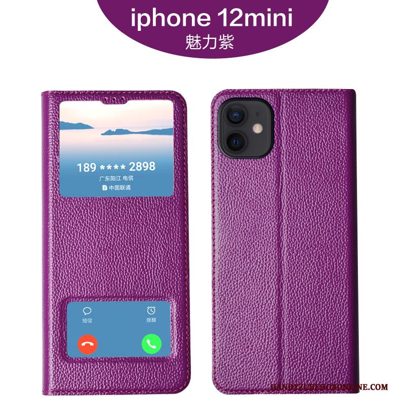 iPhone 12 Mini Kwaliteit Hoesje Echt Leer Bedrijf Telefoon Luxe High End