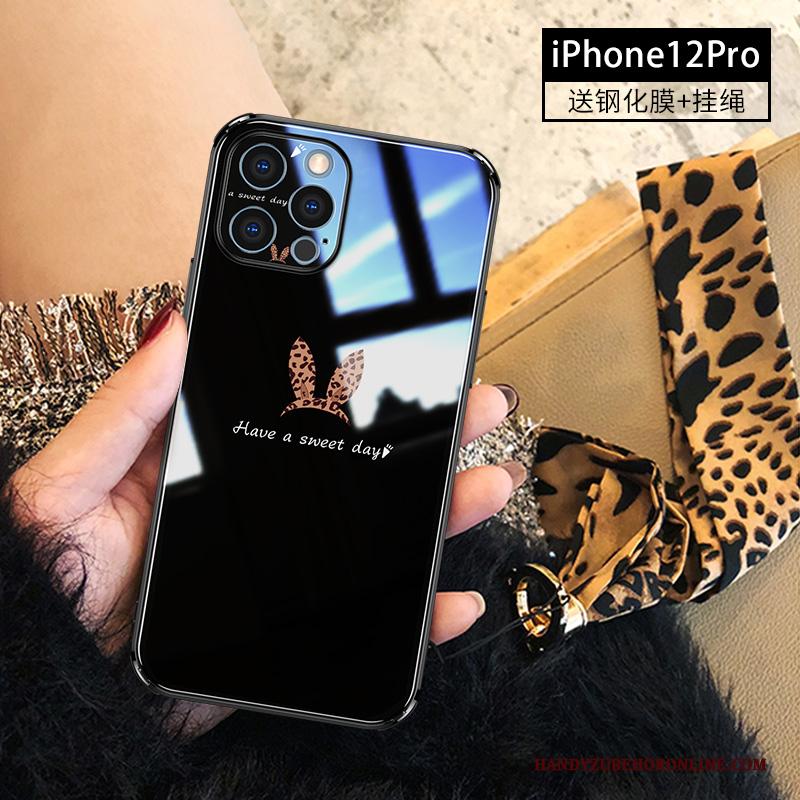 iPhone 12 Pro Hoesje All Inclusive High End Hoes Hanger Anti-fall Bescherming Zwart