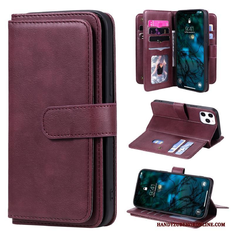 iPhone 12 Pro Max Portemonnee Roze Hoesje Telefoon Leren Etui