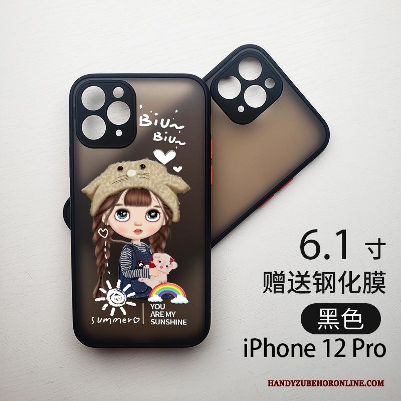 iPhone 12 Pro Mini Schrobben Hoesje Telefoon Trendy Merk Spotprent Mooie Hard