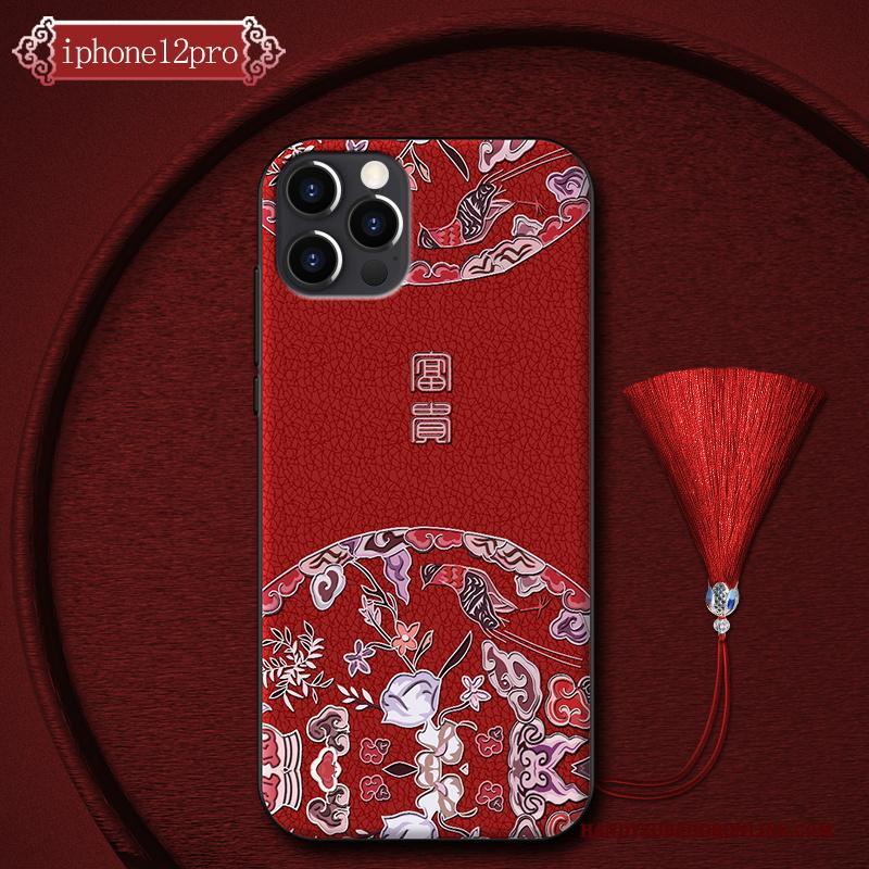 iPhone 12 Pro Persoonlijk Trendy Merk Hoesje Telefoon Chinese Stijl Dun Anti-fall Scheppend