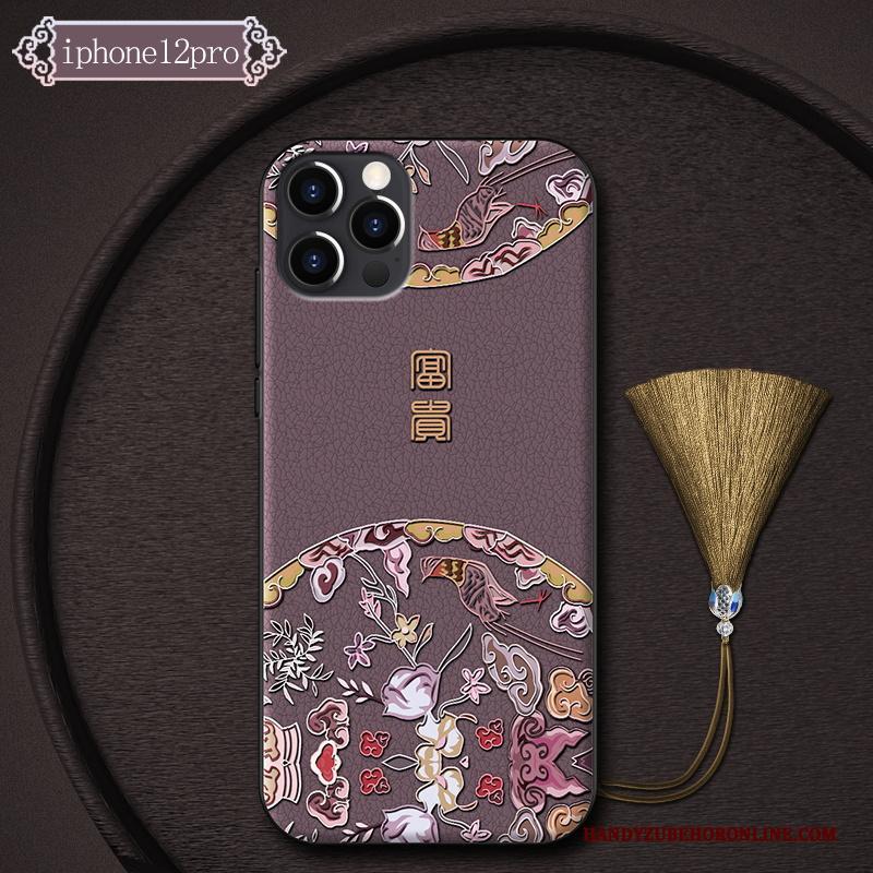 iPhone 12 Pro Persoonlijk Trendy Merk Hoesje Telefoon Chinese Stijl Dun Anti-fall Scheppend