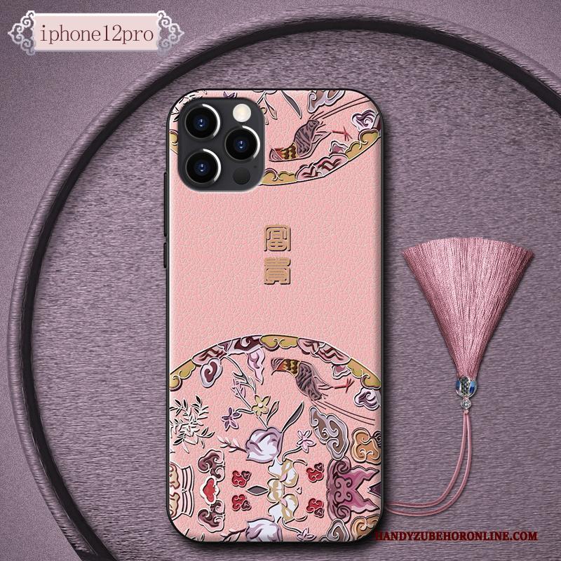 iPhone 12 Pro Persoonlijk Trendy Merk Hoesje Telefoon Chinese Stijl Dun Anti-fall Scheppend