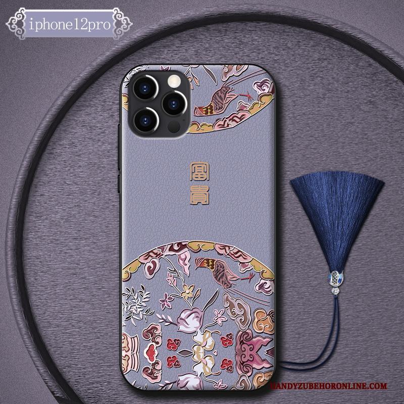 iPhone 12 Pro Persoonlijk Trendy Merk Hoesje Telefoon Chinese Stijl Dun Anti-fall Scheppend