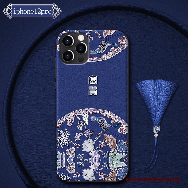 iPhone 12 Pro Persoonlijk Trendy Merk Hoesje Telefoon Chinese Stijl Dun Anti-fall Scheppend