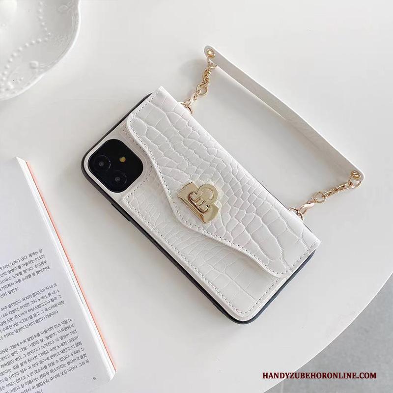 iPhone 12 Tas Portemonnee Hanger Geel Hoesje Telefoon Scheppend Groot