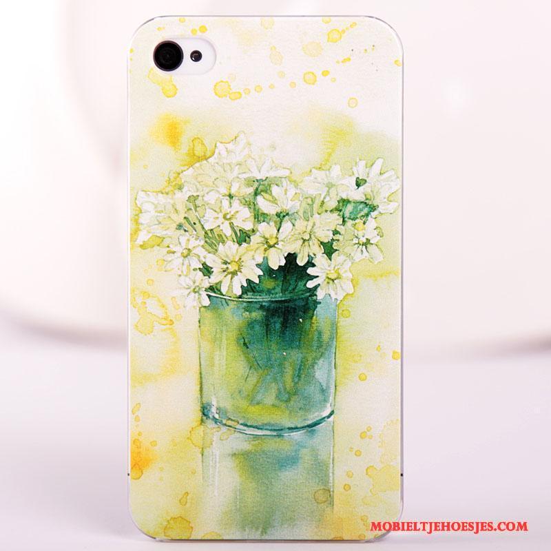 iPhone 4/4s Bescherming Groen Hard Hoes Hoesje Geschilderd Mobiele Telefoon