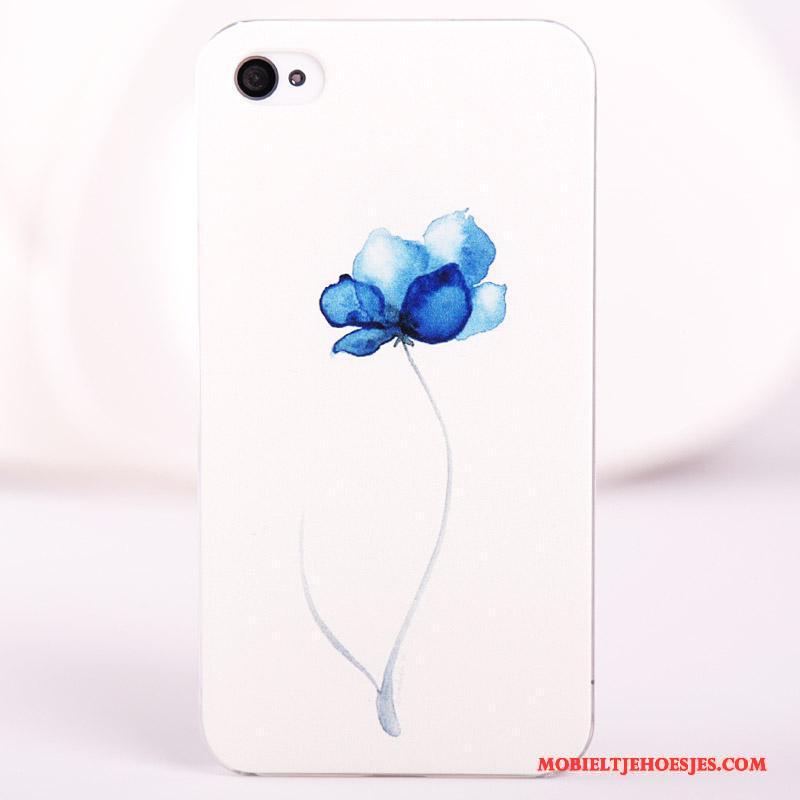 iPhone 4/4s Geschilderd Mobiele Telefoon Bescherming Blauw Hoes Hoesje Hard