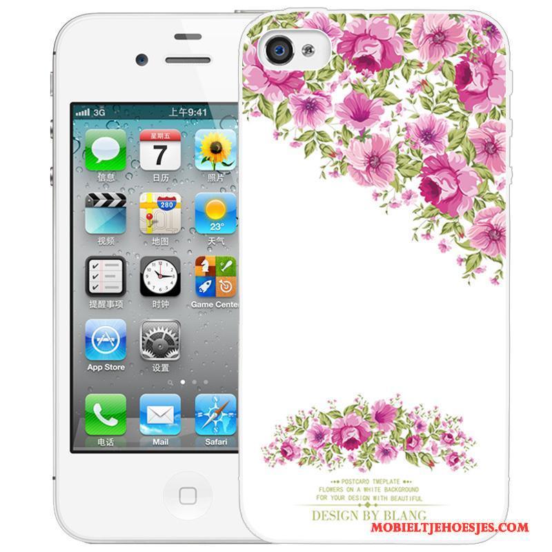 iPhone 4/4s Geschilderd Mobiele Telefoon Hoesje Telefoon Zacht Roze Siliconen