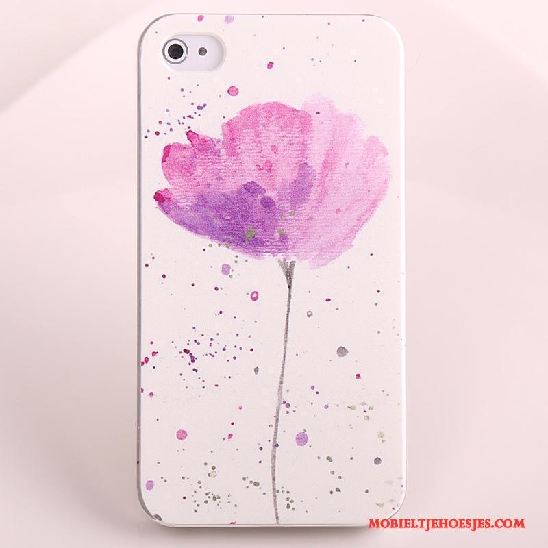 iPhone 4/4s Hoes Hoesje Telefoon Bescherming Eenvoudige Geschilderd Purper