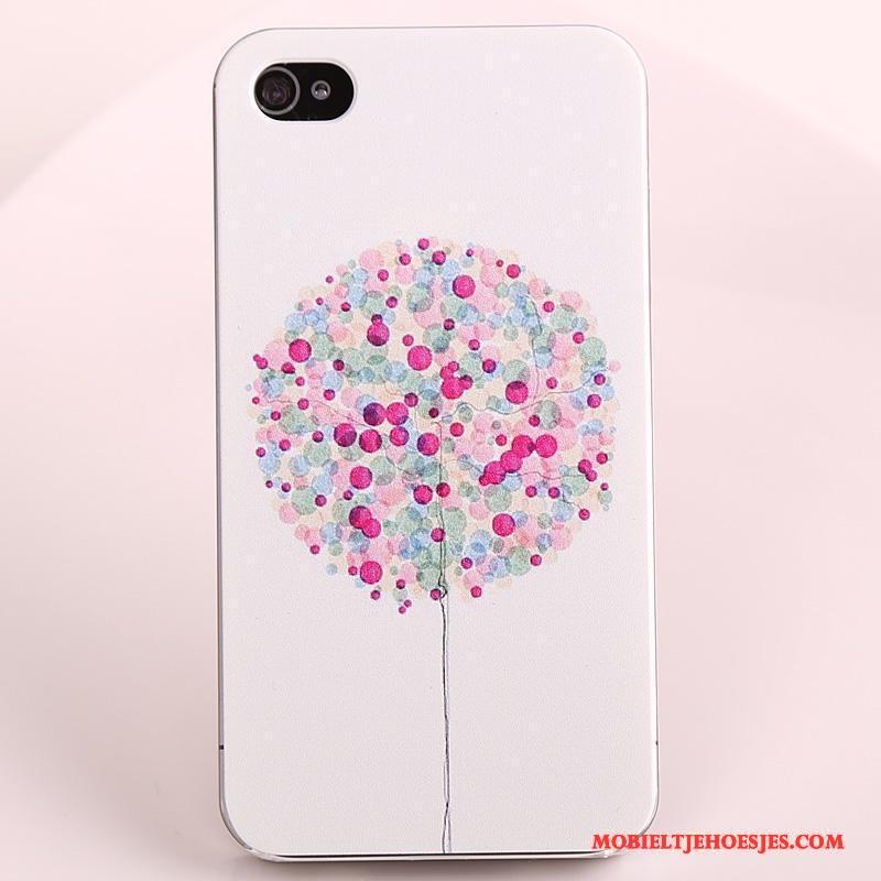 iPhone 4/4s Hoes Hoesje Telefoon Bescherming Eenvoudige Geschilderd Purper