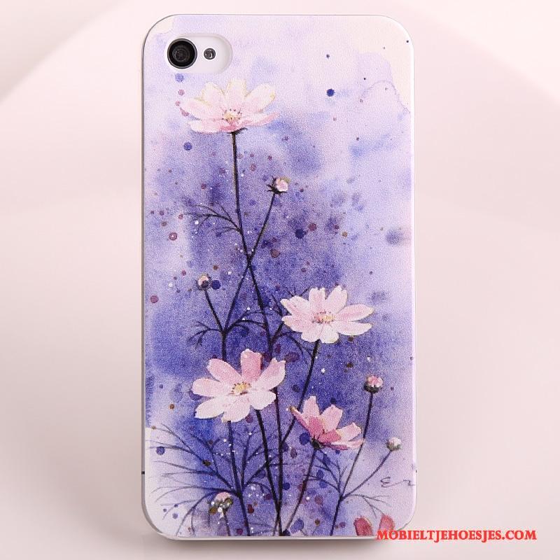 iPhone 4/4s Hoes Hoesje Telefoon Bescherming Eenvoudige Geschilderd Purper