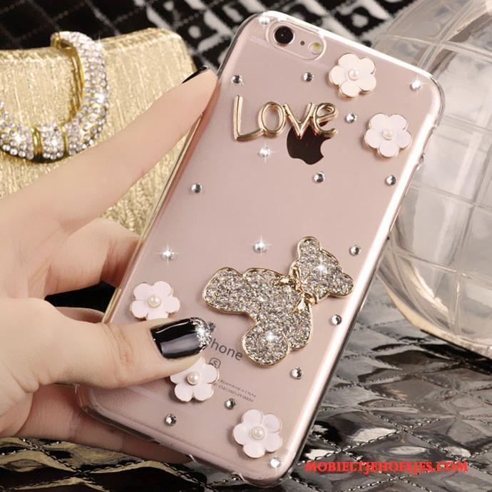 iPhone 4/4s Hoes Nieuw Roze Strass Hoesje Mobiele Telefoon Trend