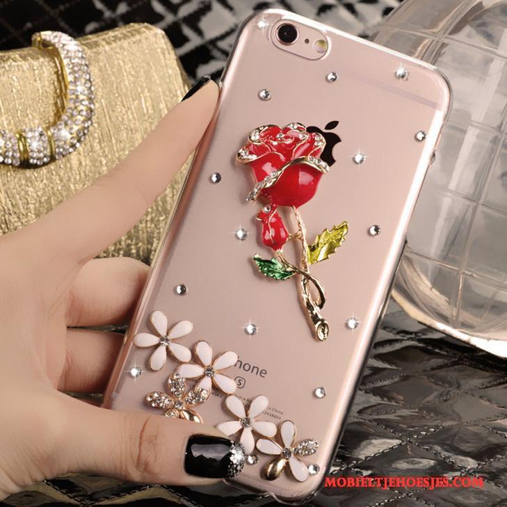 iPhone 4/4s Hoes Nieuw Roze Strass Hoesje Mobiele Telefoon Trend