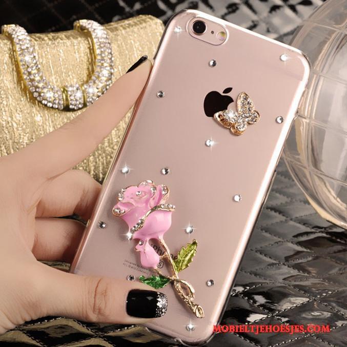 iPhone 4/4s Hoes Nieuw Roze Strass Hoesje Mobiele Telefoon Trend