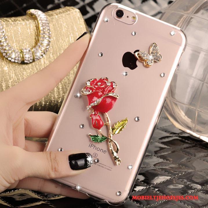 iPhone 4/4s Hoes Nieuw Roze Strass Hoesje Mobiele Telefoon Trend