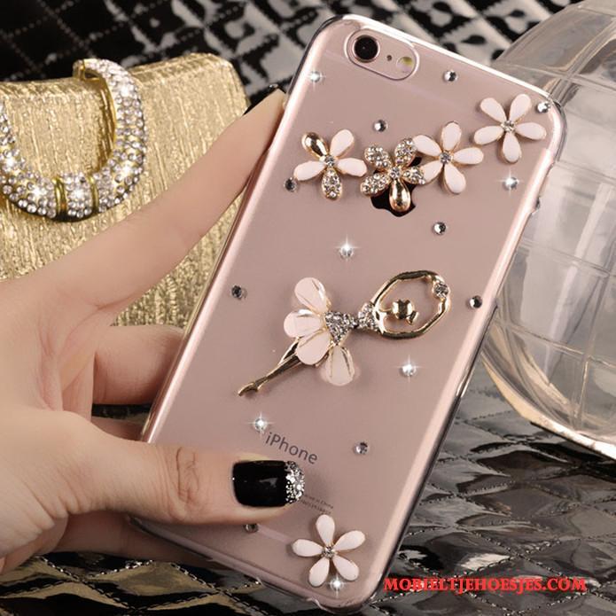 iPhone 4/4s Hoes Nieuw Roze Strass Hoesje Mobiele Telefoon Trend